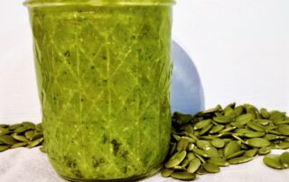 pumpkin pesto in a jar