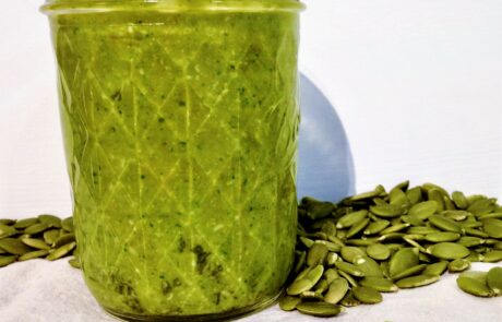 pumpkin pesto in a jar