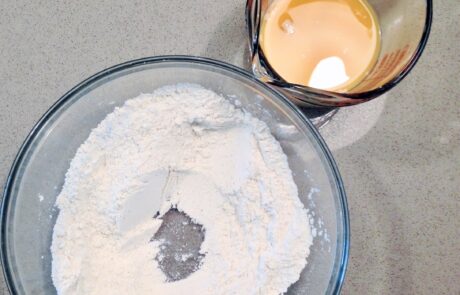 flour and yeasty liquid