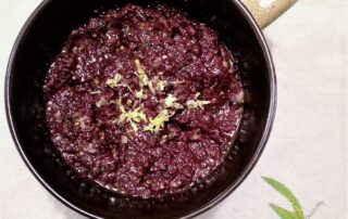 Tapenade with lemon zest