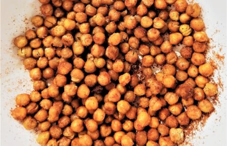 roasted chickpeas tossed in spices