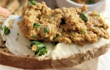 walnut pâté on toasted ciabatta